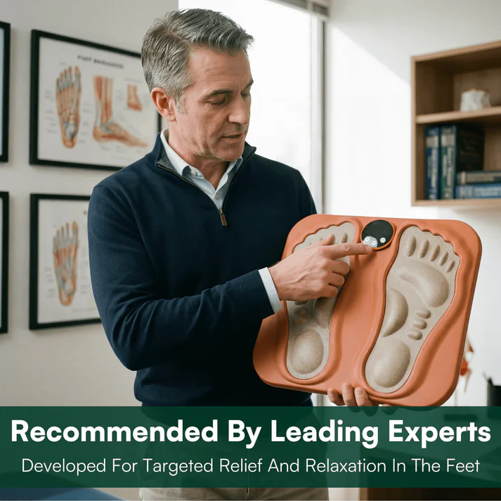 EMS Foot Massager - Cordless Heat & Pulse Mat